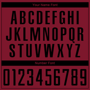 Custom Crimson Black Sublimation Soccer Uniform Jersey