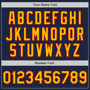 Custom Navy Red Pinstripe Gold Two-Button Unisex Softball Jersey