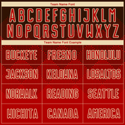 Custom Brown Red-Cream Sublimation Soccer Uniform Jersey