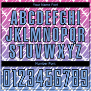 Custom Pink Light Blue-Black Lightning Sublimation Soccer Uniform Jersey