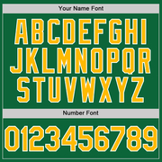 Custom Kelly Green Gold-White Two-Button Unisex Softball Jersey