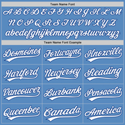 Custom Powder Blue White-Royal Two-Button Unisex Softball Jersey