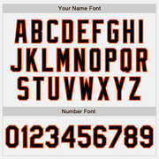 Custom White Orange Pinstripe Black Two-Button Unisex Softball Jersey