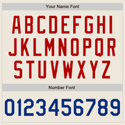 Custom Cream Royal-Red Two-Button Unisex Softball Jersey