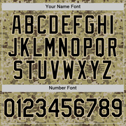 Custom Camo Black-Cream Salute To Service Two-Button Unisex Softball Jersey