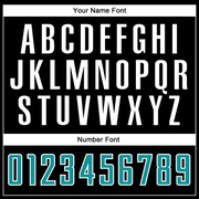 Custom Black Teal-White Sublimation Split Fashion Soccer Uniform Jersey