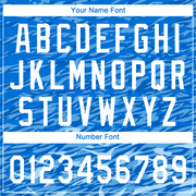 Custom Royal White-Light Blue 3D Pattern Two-Button Unisex Softball Jersey