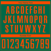 Custom Kelly Green Orange Sublimation Soccer Uniform Jersey