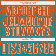 Custom Teal Orange-White Sublimation Soccer Uniform Jersey