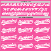 Custom Pink White Two-Button Unisex Softball Jersey