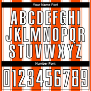 Custom Orange White-Black Line Sublimation Soccer Uniform Jersey