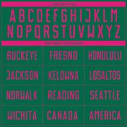 Custom Kelly Green Hot Pink Sublimation Soccer Uniform Jersey