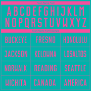 Custom Aqua Pink Sublimation Soccer Uniform Jersey