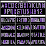 Custom Black Purple-White Sublimation Split Fashion Soccer Uniform Jersey