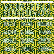 Custom Gold Green-White Sublimation Soccer Uniform Jersey