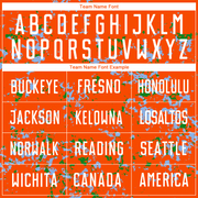 Custom Orange Light Blue-Grass Green Abstract Fragment Art Sublimation Soccer Uniform Jersey