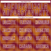 Custom Crimson Gold-White Line Sublimation Soccer Uniform Jersey