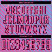 Custom Light Blue Pink-Black Slash Sublimation Soccer Uniform Jersey