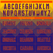 Custom Gold Dark Purple-Orange Sublimation Soccer Uniform Jersey