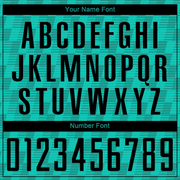 Custom Teal Black Sublimation Soccer Uniform Jersey