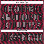 Custom Crimson Black-White Sublimation Soccer Uniform Jersey