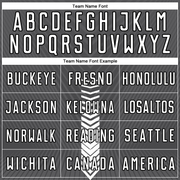 Custom Steel Gray White-Black Arrow Shapes Sublimation Soccer Uniform Jersey