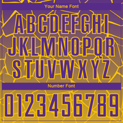 Custom Gold Purple Lines Sublimation Soccer Uniform Jersey