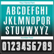 Custom Aqua White-Black Sublimation Long Sleeve Fade Fashion Soccer Uniform Jersey