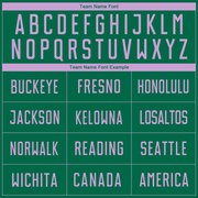 Custom Kelly Green Medium Purple Sublimation Soccer Uniform Jersey