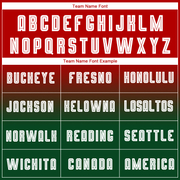 Custom Red White-Green Sublimation Long Sleeve Fade Fashion Soccer Uniform Jersey