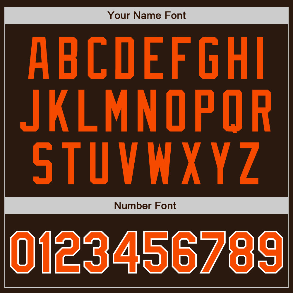 Custom Brown Orange-White Two-Button Unisex Softball Jersey