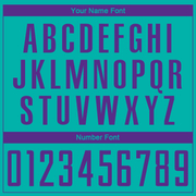 Custom Aqua Purple Sublimation Soccer Uniform Jersey