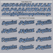 Custom Gray Black Pinstripe Light Blue Two-Button Unisex Softball Jersey