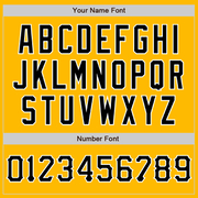 Custom Gold Black-White Two-Button Unisex Softball Jersey