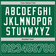 Custom Kelly Green Kelly Green-White Two-Button Unisex Softball Jersey