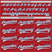 Custom Red White-Navy Two-Button Unisex Softball Jersey