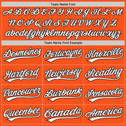 Custom Orange White-Black Two-Button Unisex Softball Jersey