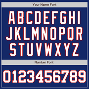 Custom Royal White-Red Two-Button Unisex Softball Jersey