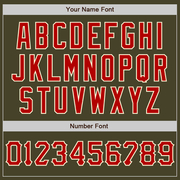 Custom Olive Red-Cream Salute To Service Two-Button Unisex Softball Jersey