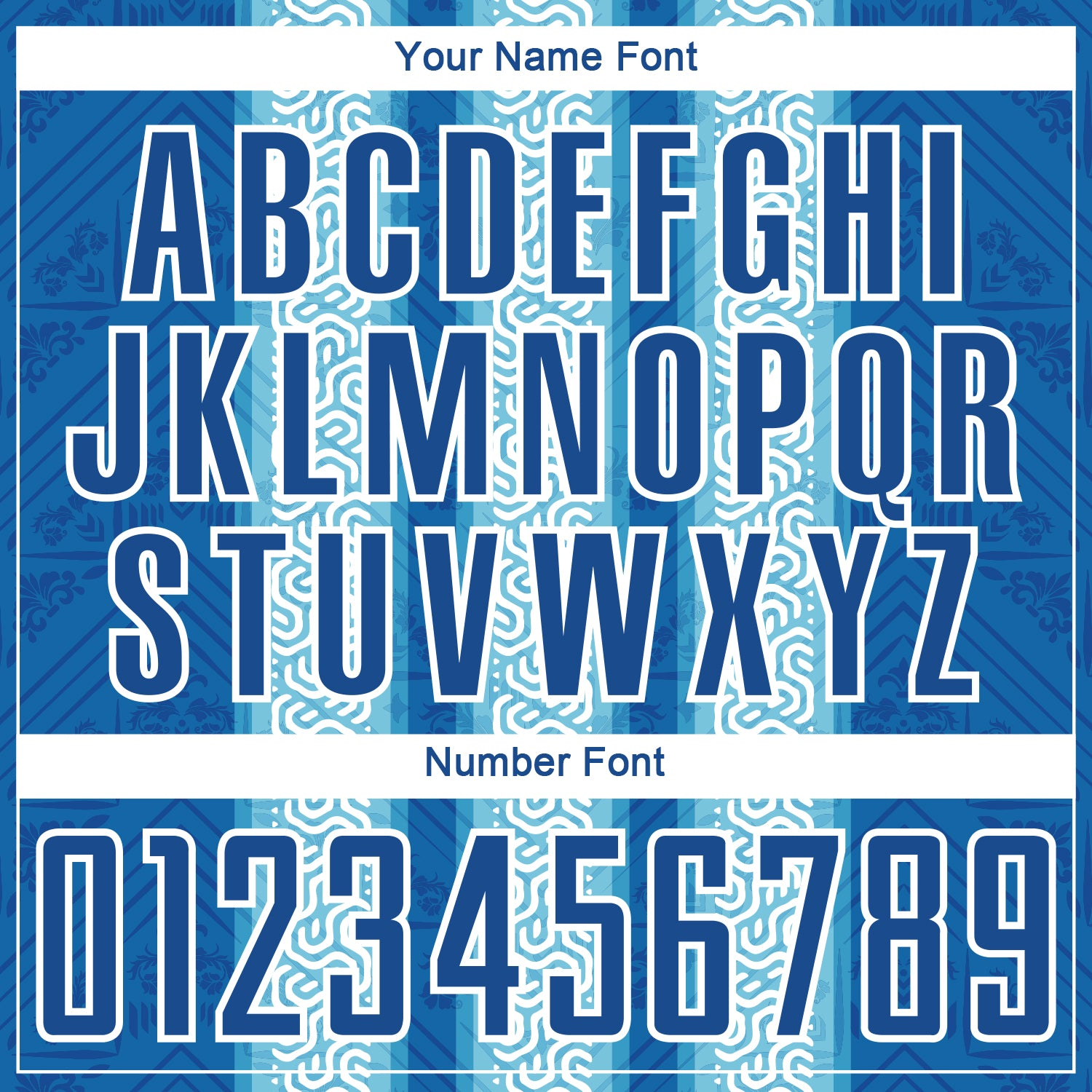 Custom Blue Light Blue-White Ethnic Stripes Sublimation Soccer Uniform Jersey