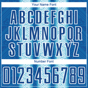 Custom Blue Light Blue-White Ethnic Stripes Sublimation Soccer Uniform Jersey