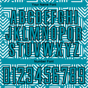 Custom Teal Black Abstract Geometric Shapes Sublimation Soccer Uniform Jersey