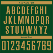 Custom Green Old Gold Sublimation Soccer Uniform Jersey