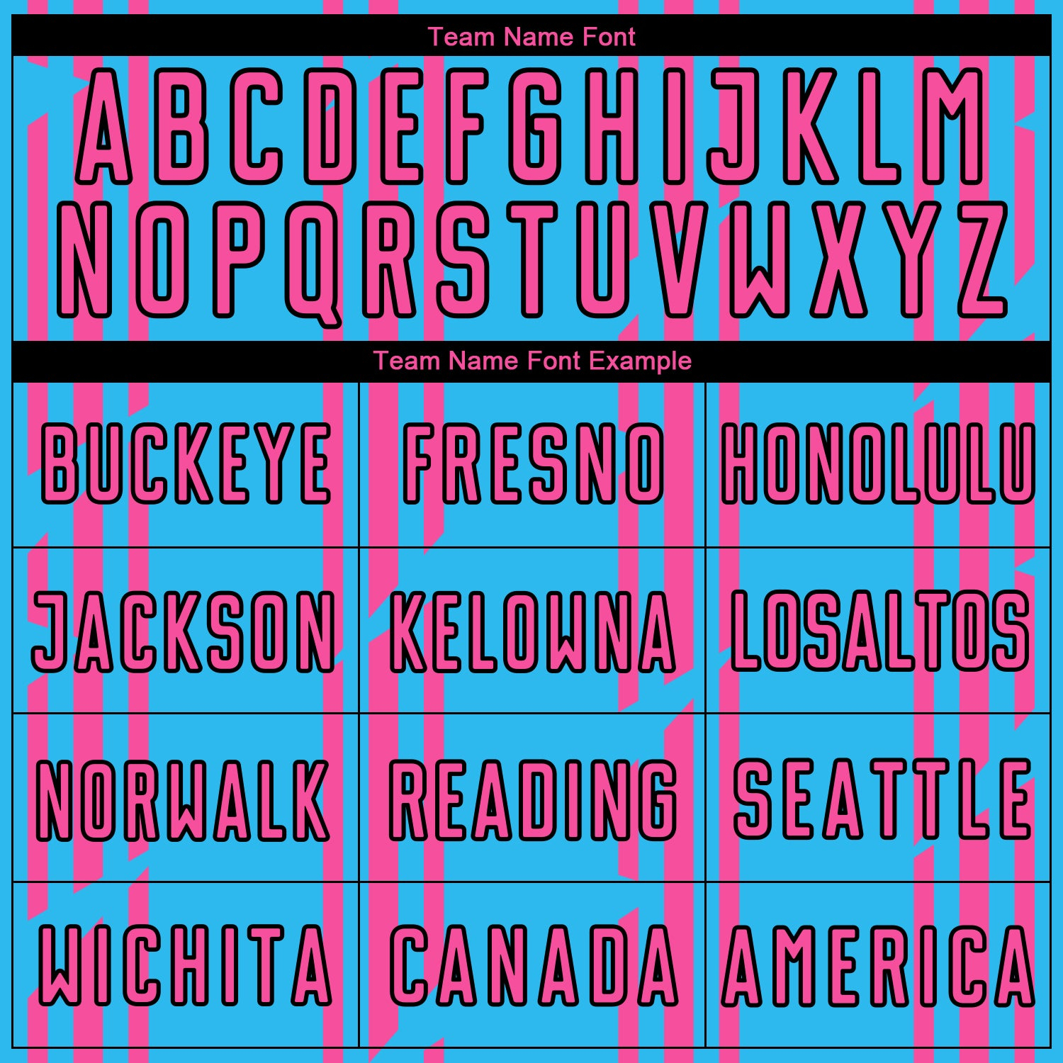 Custom Sky Blue Pink-Black Pinstripe Sublimation Soccer Uniform Jersey