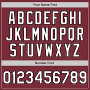 Custom Burgundy Black Pinstripe White Two-Button Unisex Softball Jersey