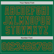 Custom Kelly Green Orange Pinstripe Orange Two-Button Unisex Softball Jersey