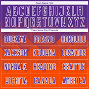 Custom Orange Purple-White Sublimation Soccer Uniform Jersey