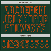 Custom Green Orange Pinstripe Orange Two-Button Unisex Softball Jersey