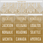 Custom Old Gold White Sublimation Soccer Uniform Jersey