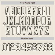 Custom Cream Black Pinstripe Black Two-Button Unisex Softball Jersey